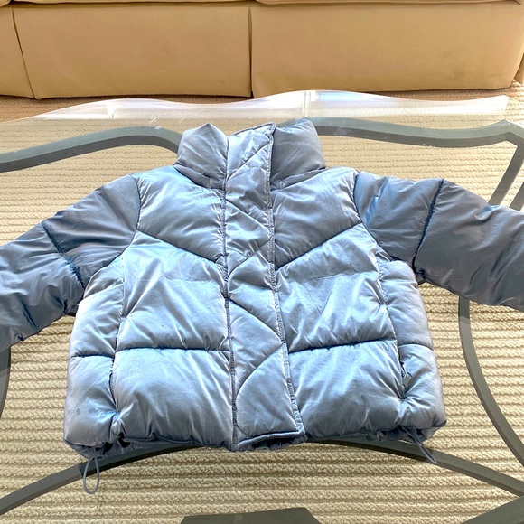 Women’s Gap shiny blue puffer - Picture 1 of 7